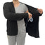 Mastectomy Breast Cancer Zip Up Hoodie Jacket with Drain Pockets